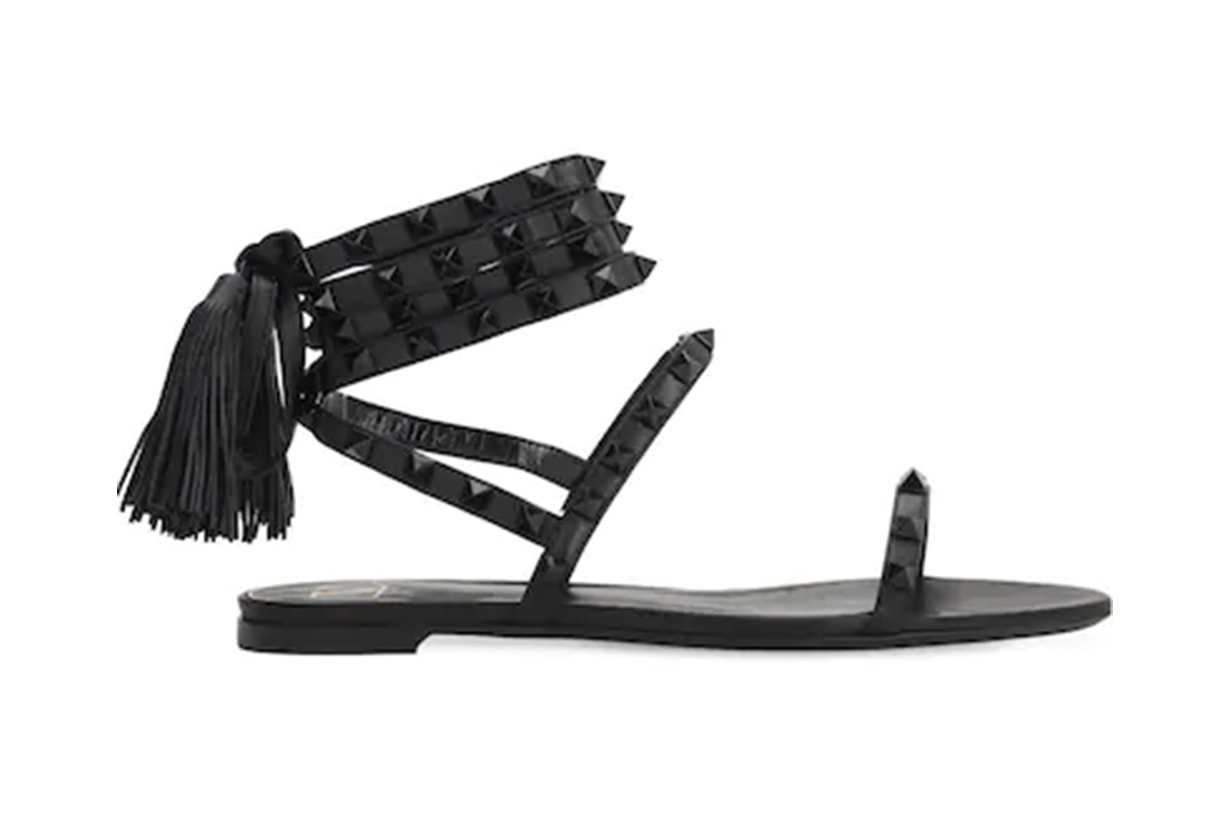 VALENTINO GARAVANI 10MM ROCKSTUD FLAIR LEATHER SANDALS