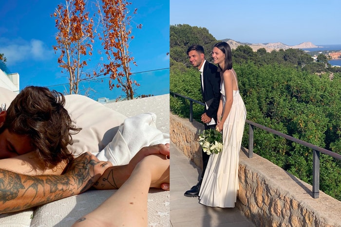 比起婚紗,更嚮往著一件白色洋裝!義大利模特兒 Vittoria 悄悄在 Ibiza 小島結婚了?