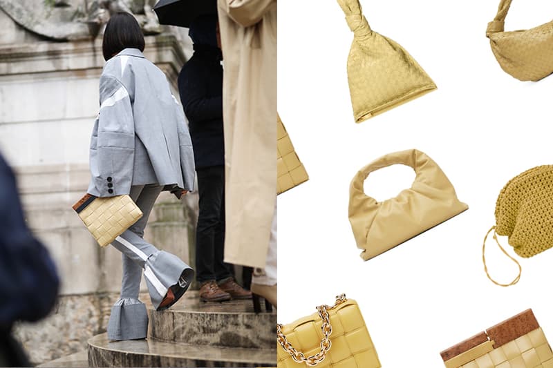 Bottega Veneta pale yellow handbags fashion trend 2020