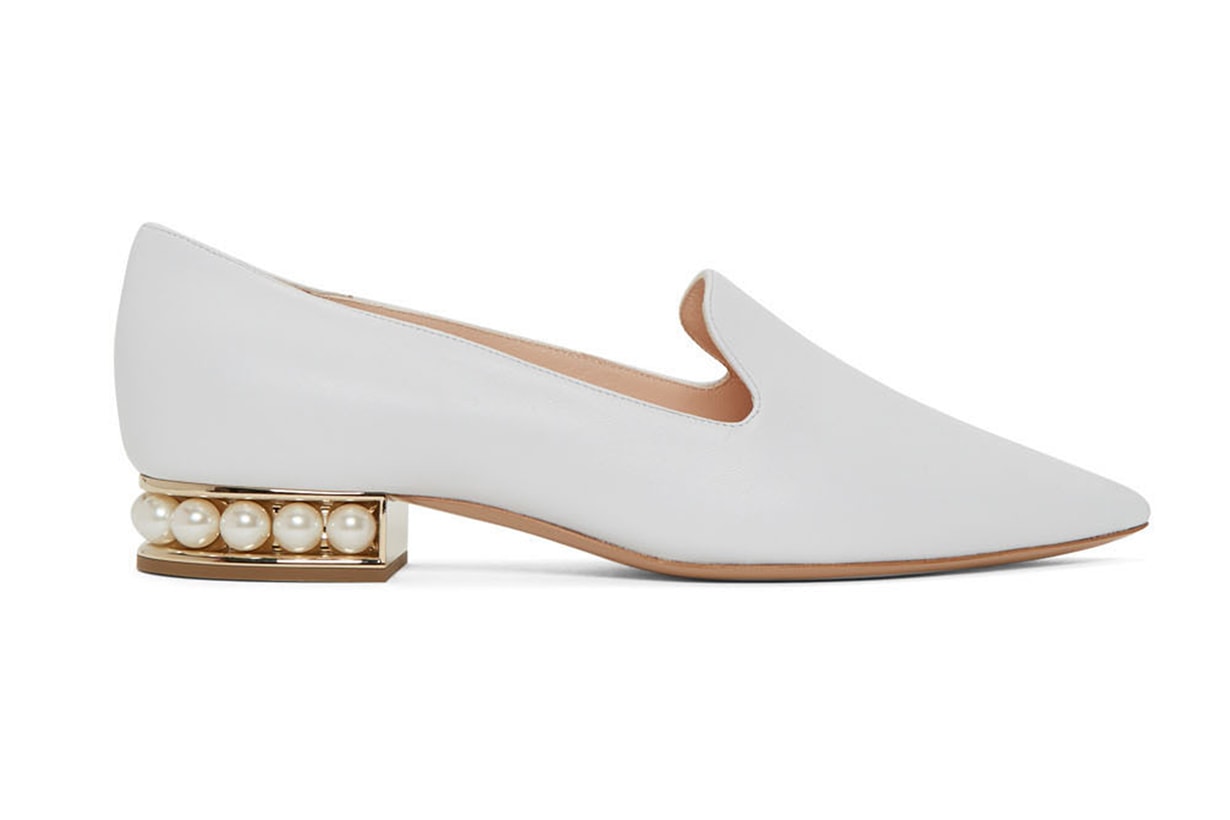 White Casati Pearl Loafers