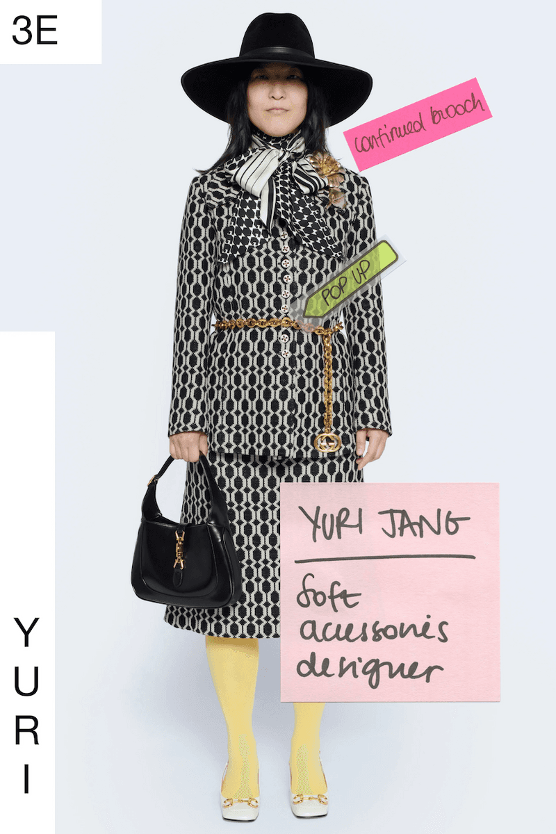 gucci 2021 ss Epilogue designer team as models post-it