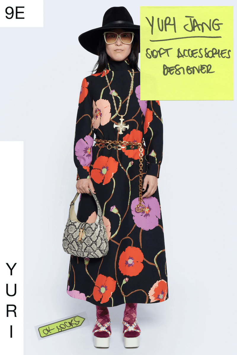 gucci 2021 ss Epilogue designer team as models post-it
