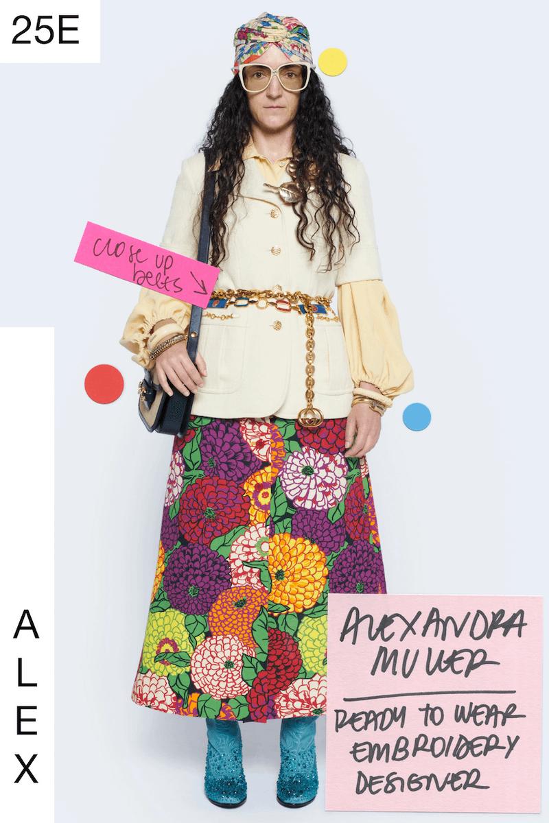 gucci 2021 ss Epilogue designer team as models post-it