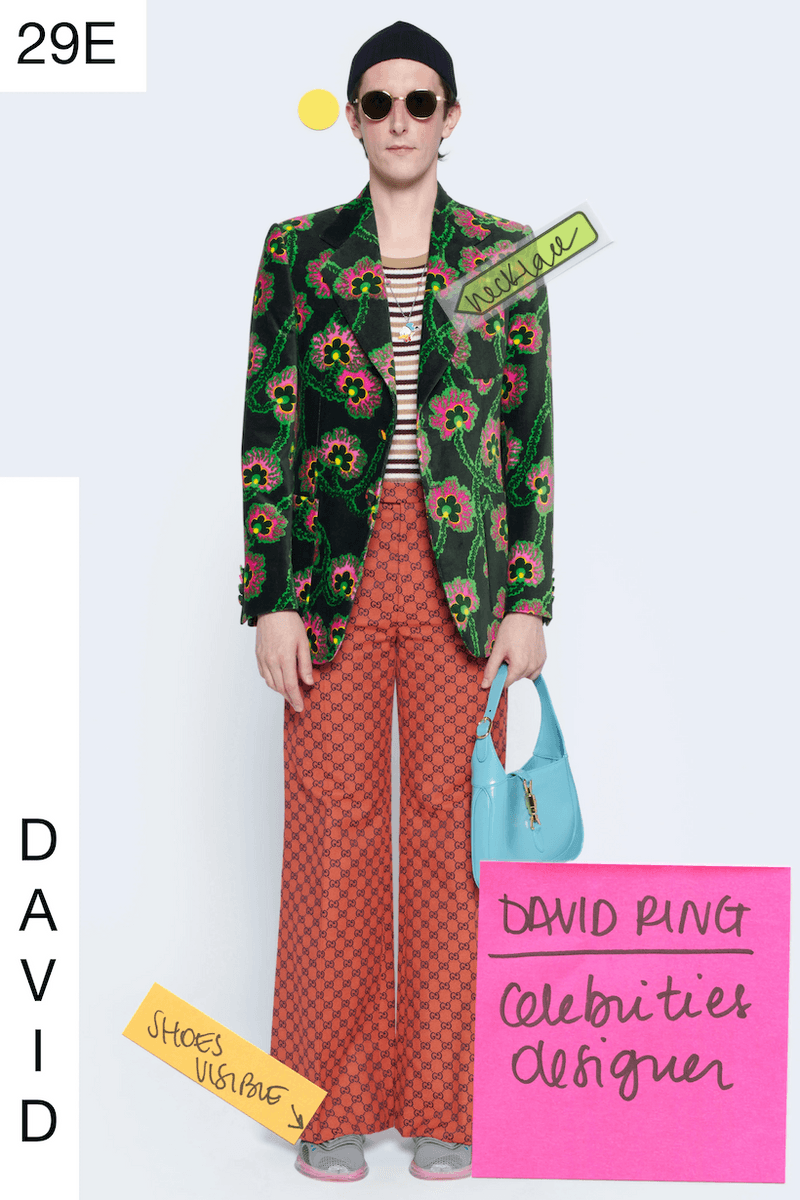 gucci 2021 ss Epilogue designer team as models post-it
