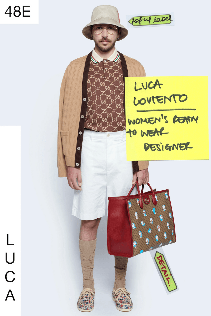gucci 2021 ss Epilogue designer team as models post-it