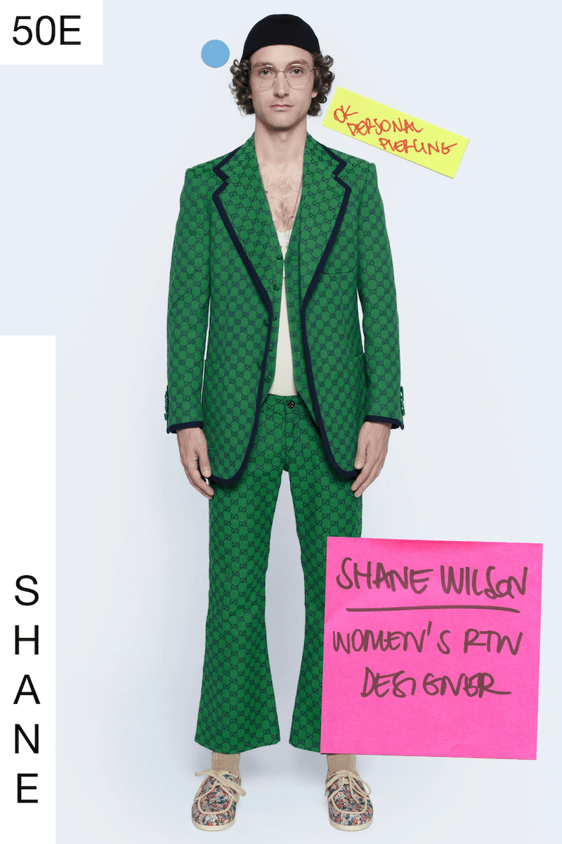 gucci 2021 ss Epilogue designer team as models post-it
