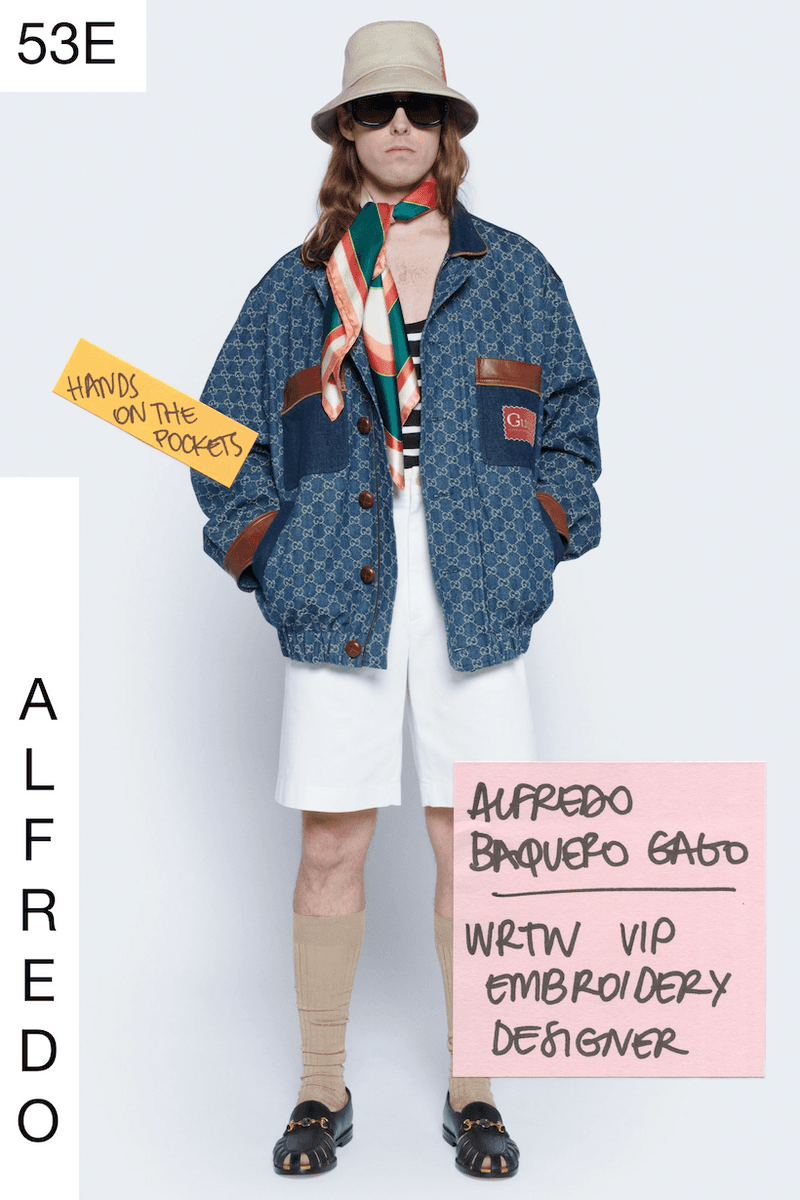 gucci 2021 ss Epilogue designer team as models post-it