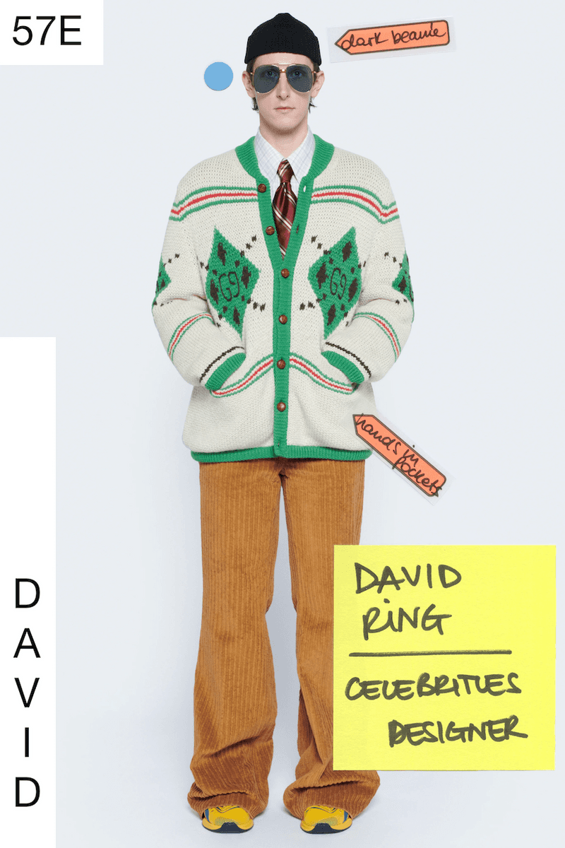 gucci 2021 ss Epilogue designer team as models post-it
