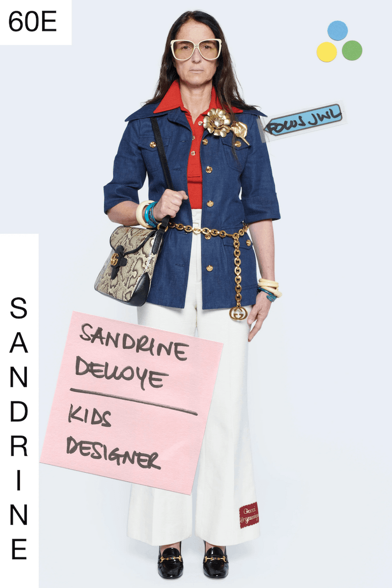 gucci 2021 ss Epilogue designer team as models post-it