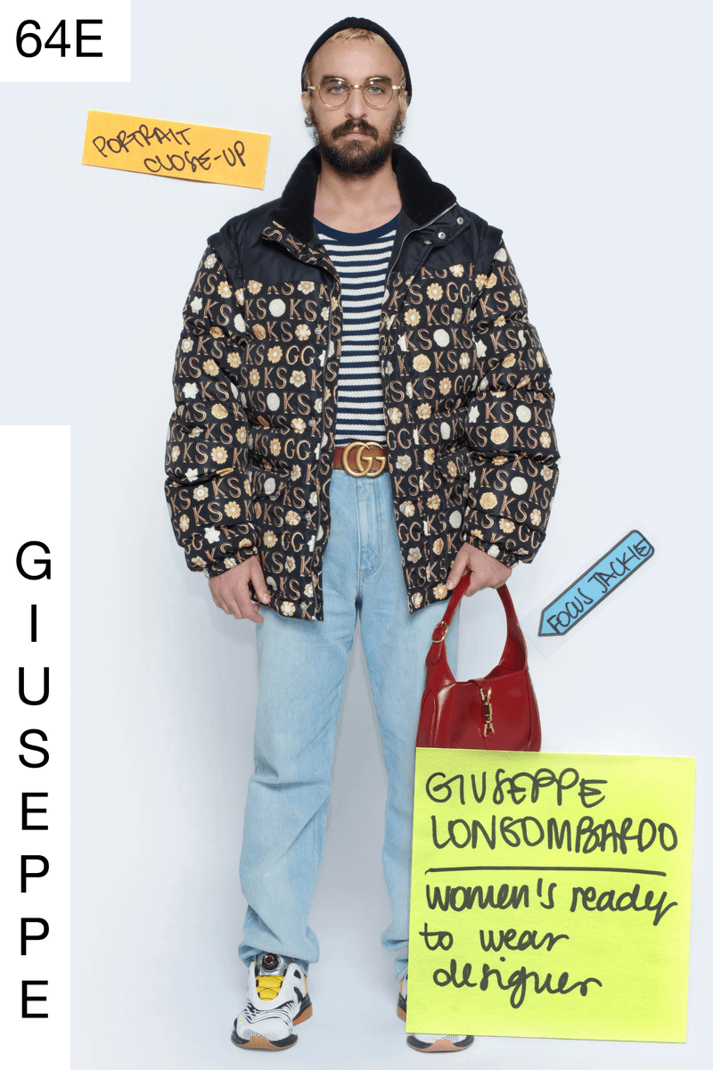 gucci 2021 ss Epilogue designer team as models post-it