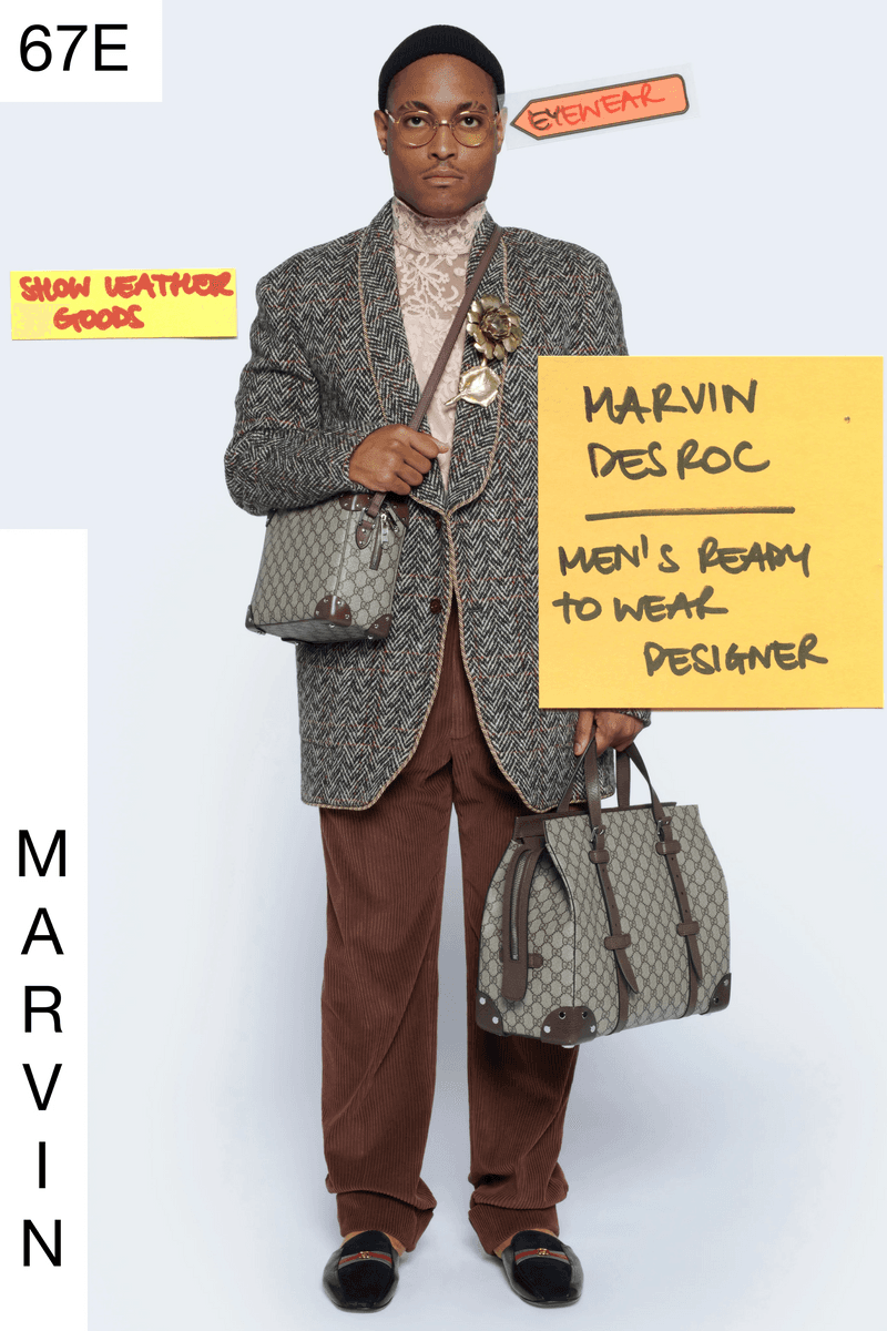 gucci 2021 ss Epilogue designer team as models post-it