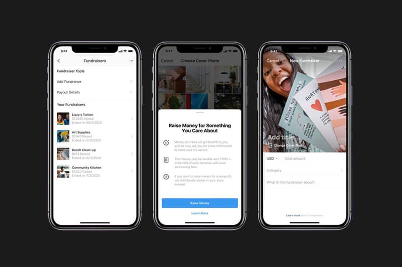 Instagram Personal Fundraisers Donations new function