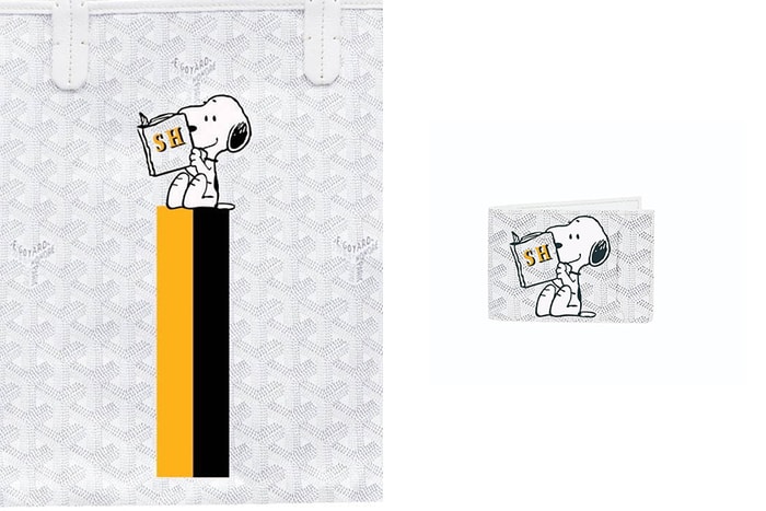 人氣合作再次來襲：可愛的 Snoopy 愜意坐在 Goyard 經典手袋之上！