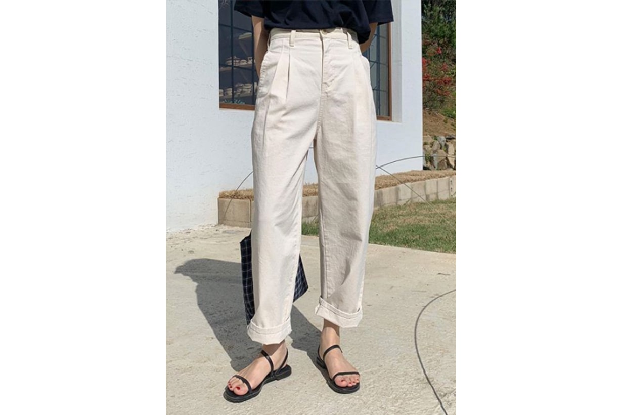 Pants and Black Sandals