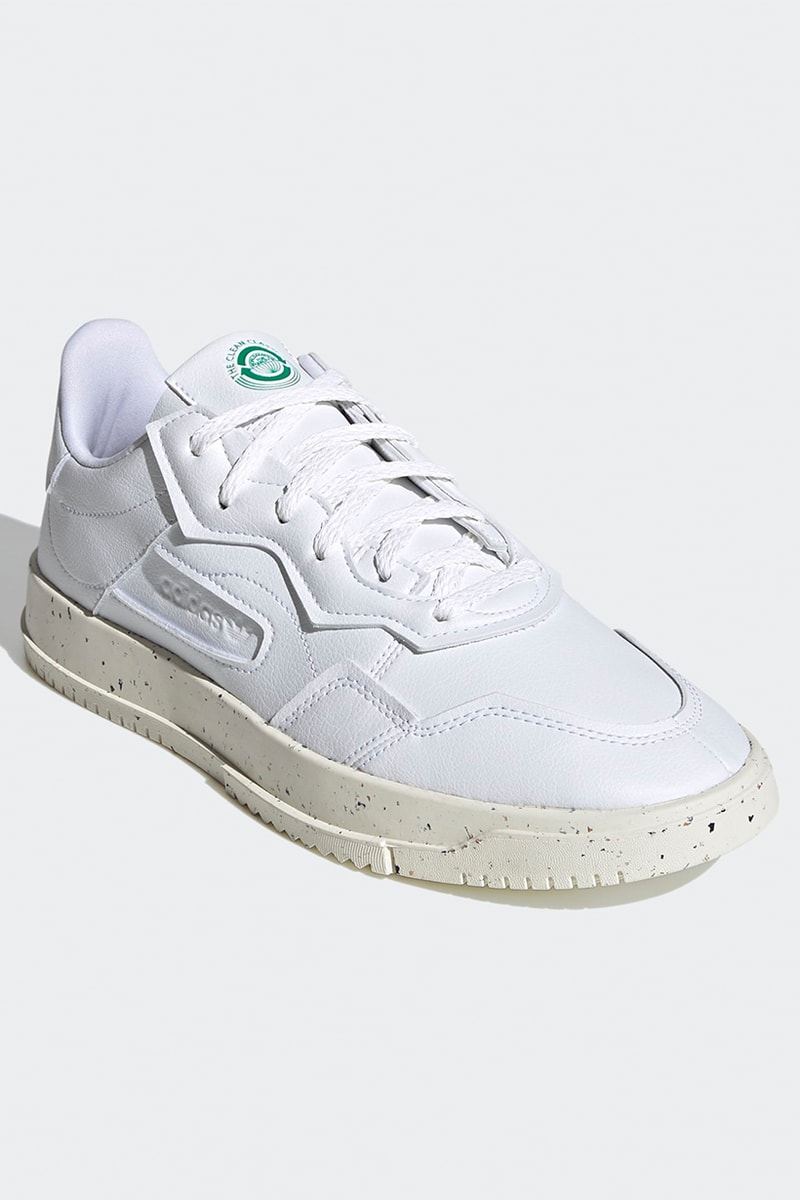 adidas originals sc premiere sustainable vegan minimal all white sneakers
