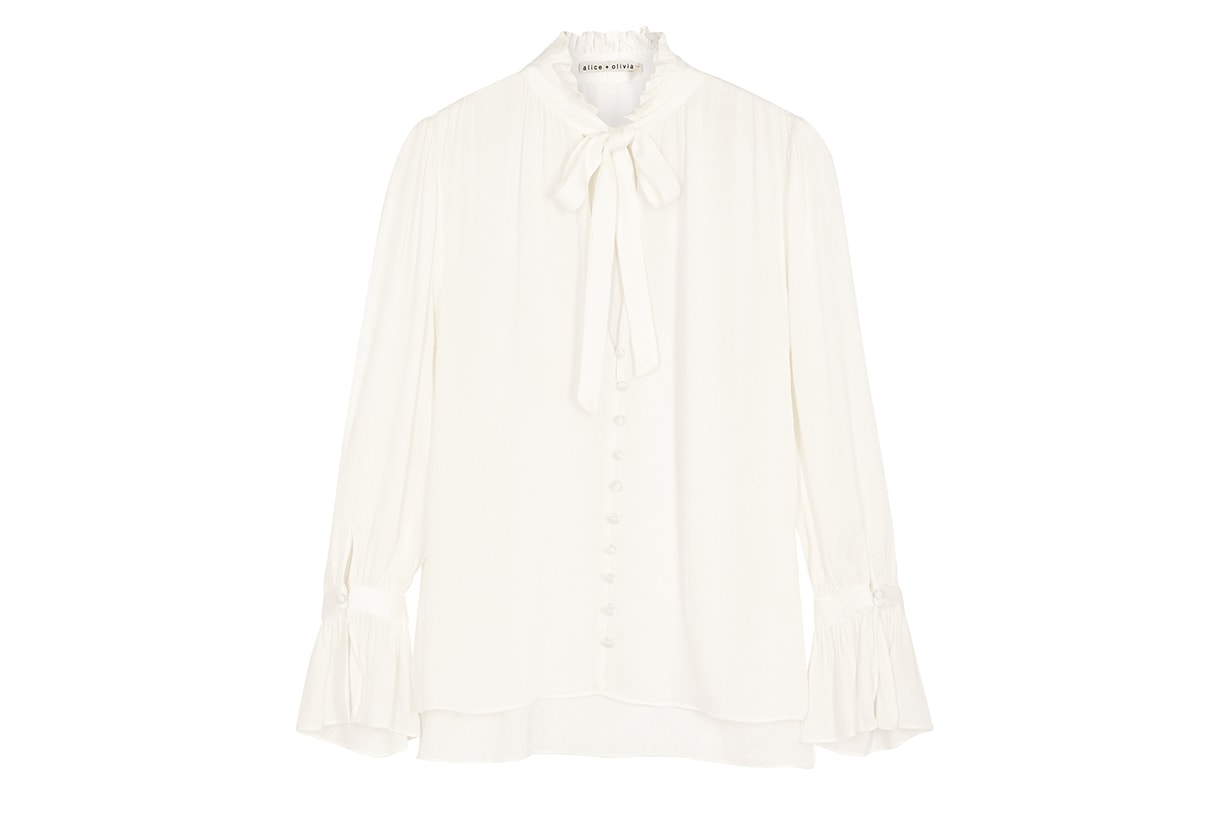 ALICE + OLIVIA Reilly ruffle-trimmed georgette blouse