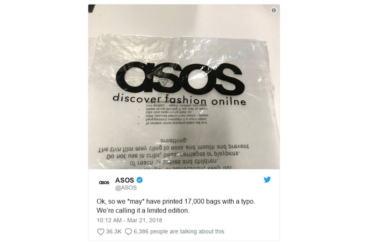 ASOS Typo Online Twitter