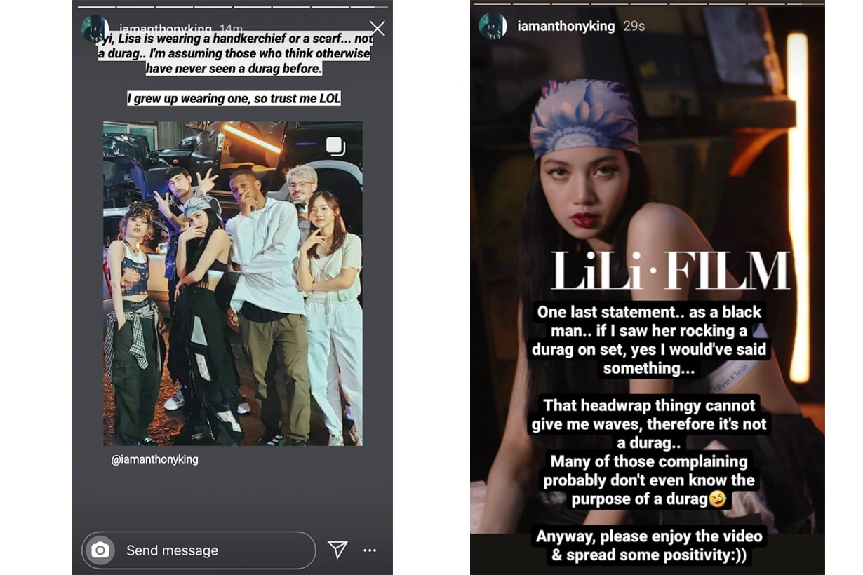 BLACKPINK Lisa Jennie Jisoo Rose How You Like That Youtube Channel Lilifilm Dancing Video Anthony King Chris Brown Young Thug City Girls du-rag Cultural appropriation korean idols celebrities singers girl bands