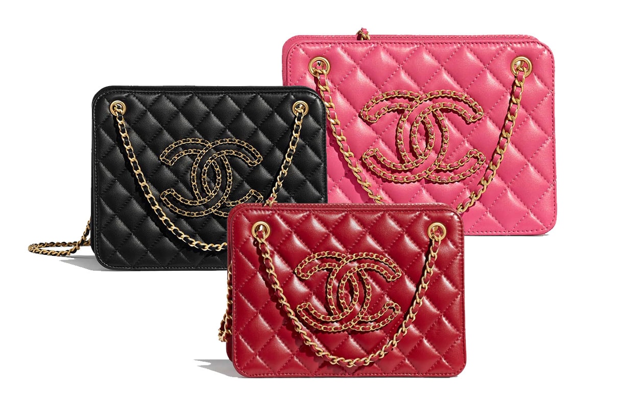 Red, Pink and Black Chanel Tote