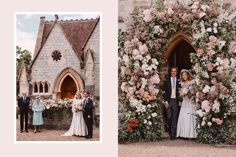 princess beatrice wedding gown details Queen Elizabeth vintage