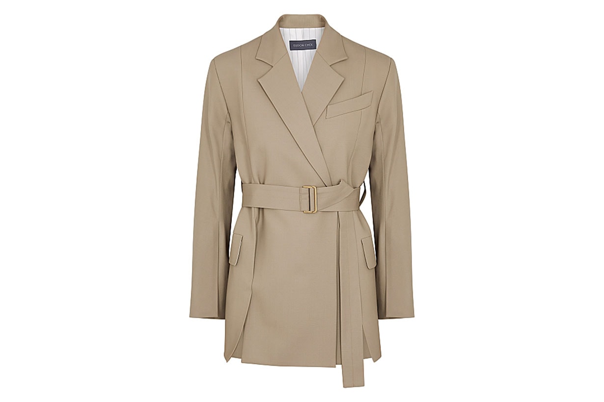 EUDON CHOI Alize sand stretch-wool blazer
