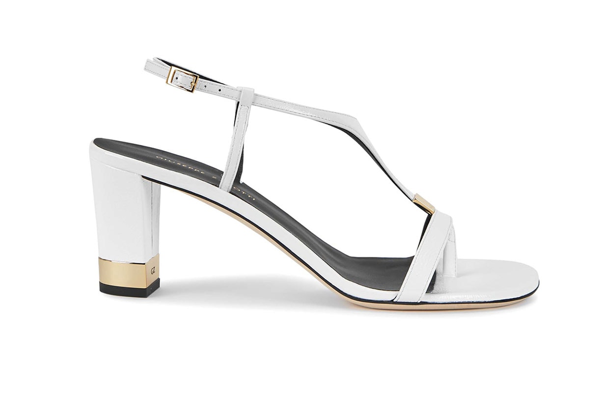 GIUSEPPE ZANOTTI Helmut 70 white leather sandals