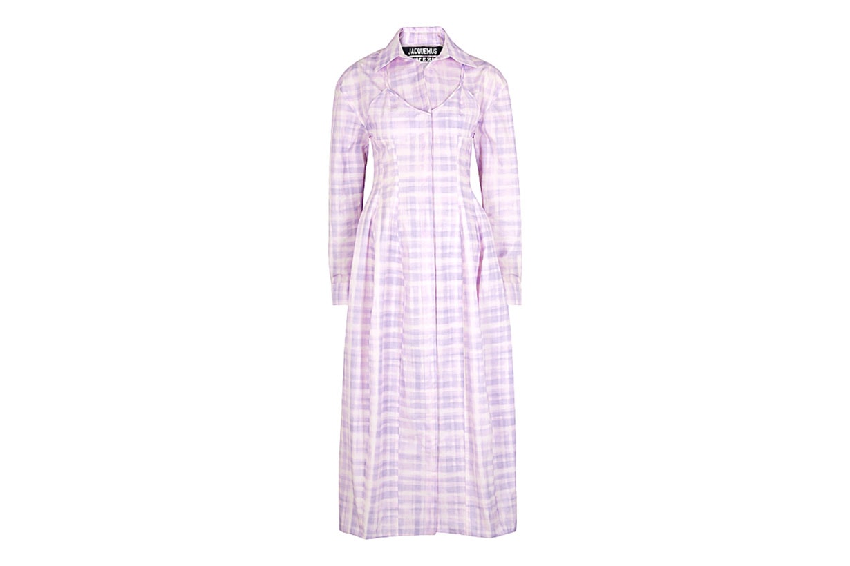 JACQUEMUS La Robe Valensole checked cotton-poplin midi dress