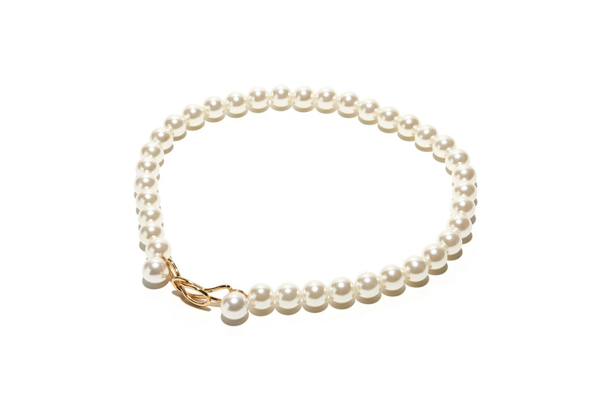 Lele Sadoughi 14K Gold-Plated Brass And Pearl Belt