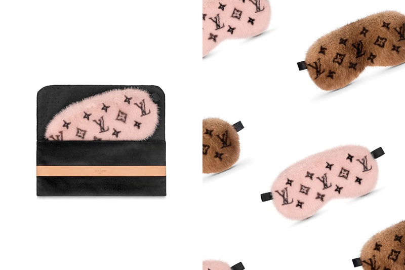 louis vuitton sleep mask fur luxury price 2020