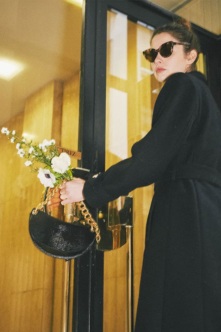 Croc Effect Chain Bag