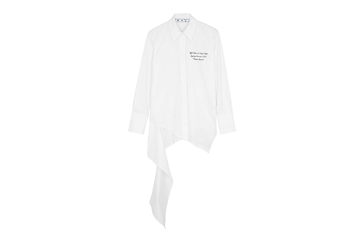 OFF-WHITE Spiral white cotton-poplin shirt