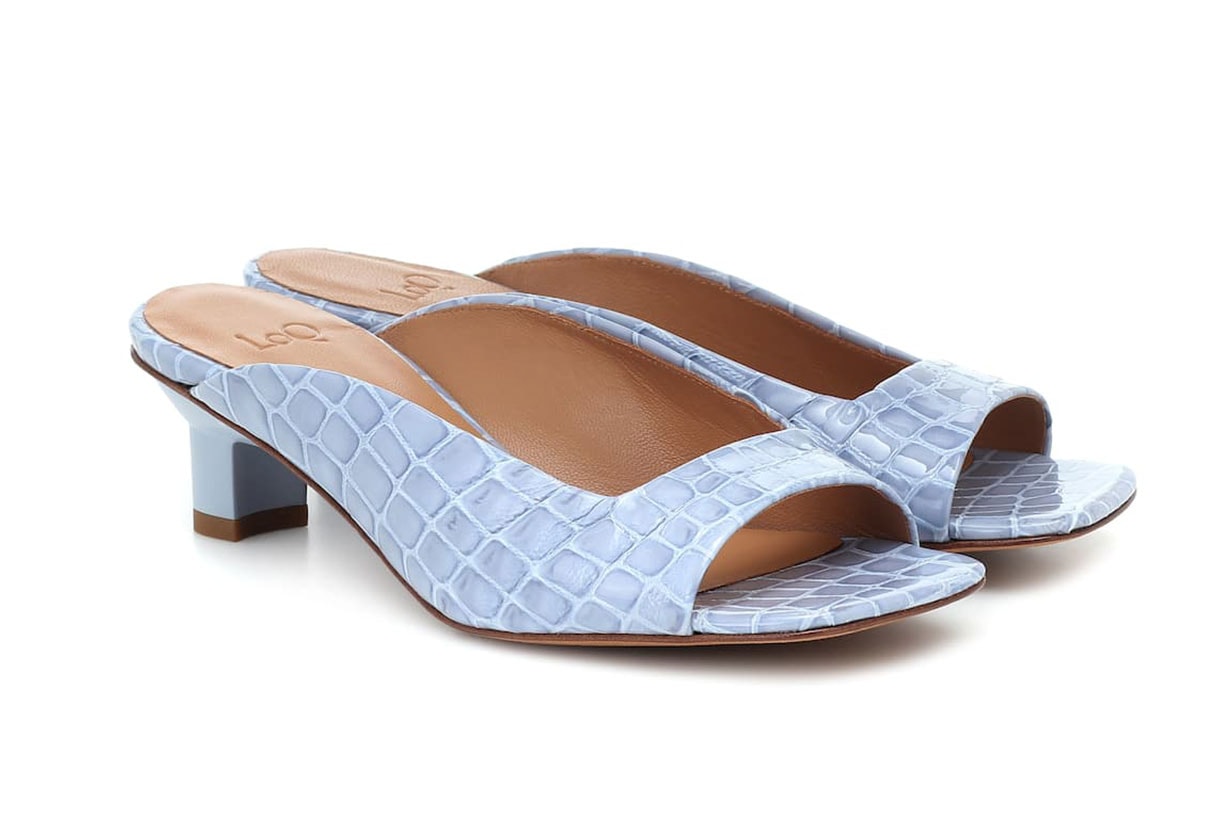 Parma croc-effect leather sandals