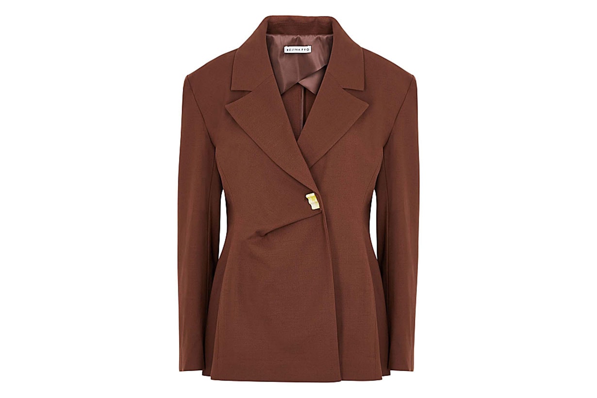 REJINA PYO Jodie brown wool-blend blazer