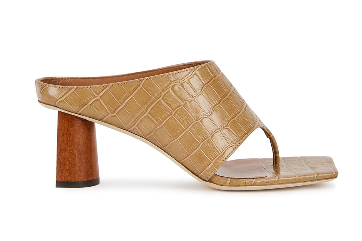 REJINA PYO Lina 60 camel crocodile-effect leather
