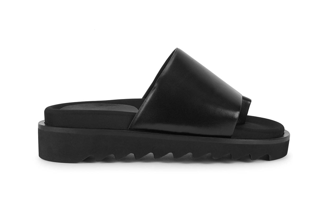 ROSETTA GETTY 40 black leather sliders