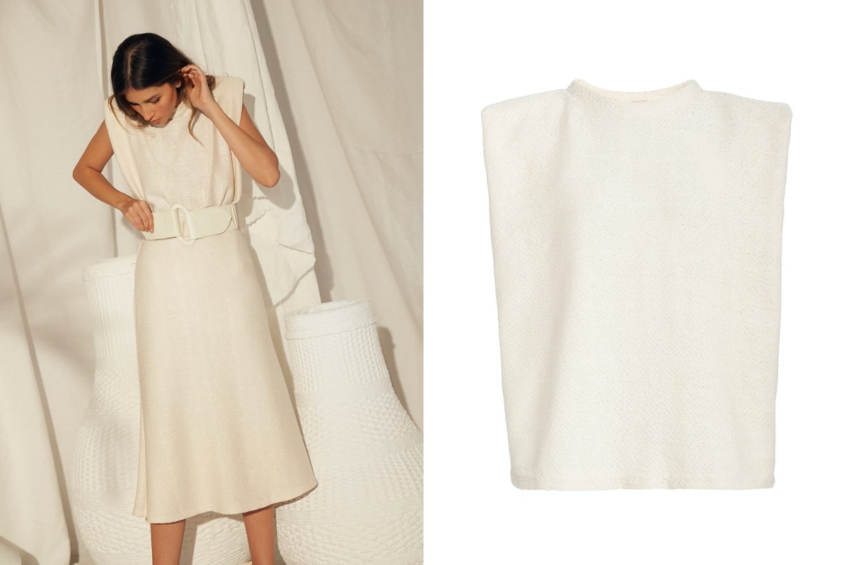 Summer 2020 Styling Tips Must Have Items Effortless Chic Click Product to Zoom Johanna Ortiz Click Product to Zoom The Attico Shoulder-Pad Jersey T-Shirt BOTTEGA VENETA Sunglasses Anemone Square Neck Slip Dress
