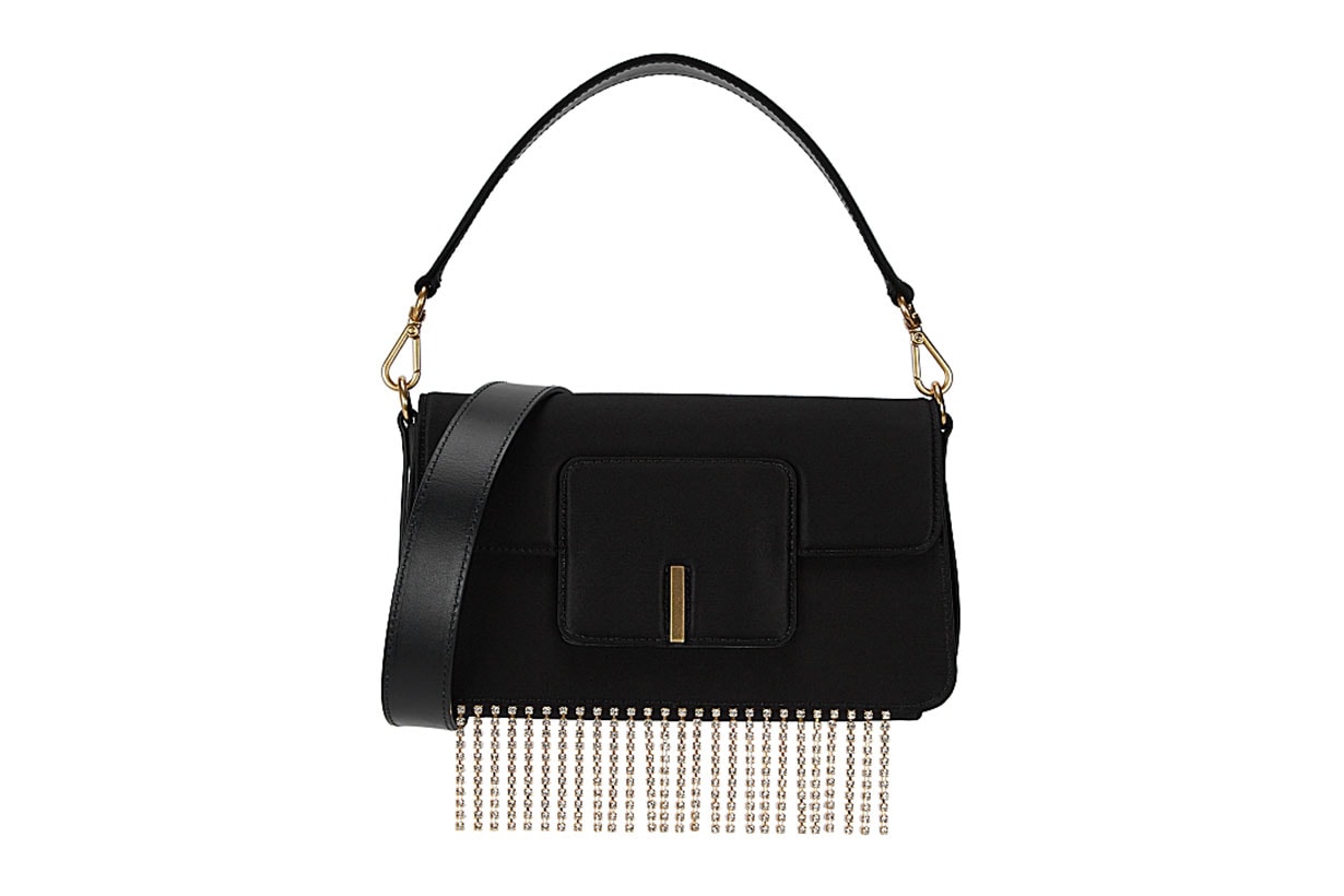 WANDLER Georgia embellished satin top handle bag