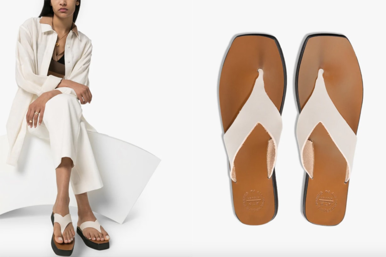White Melitto Leather Sandals
