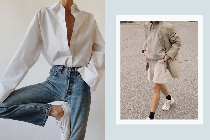 White Shirt, Jeans and White Sneakers