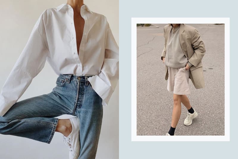 White Shirt, Jeans and White Sneakers