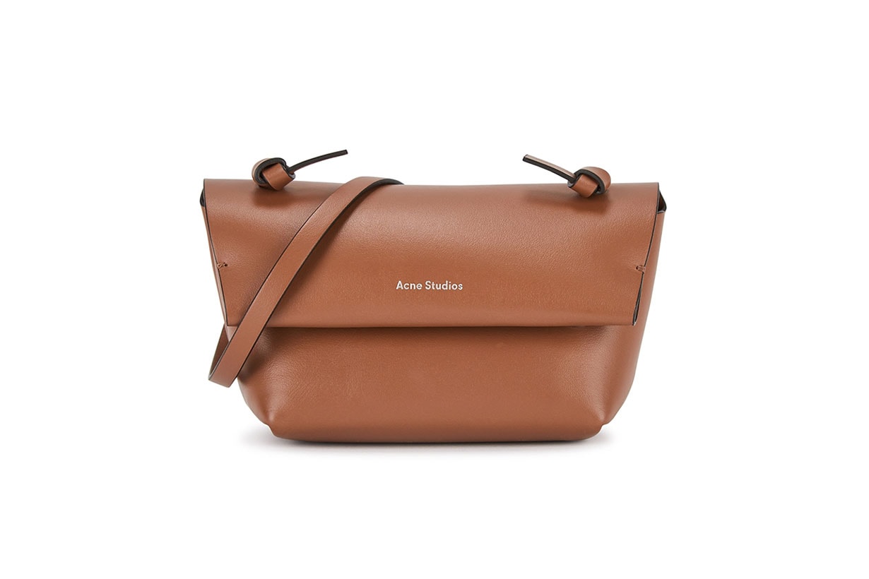 ACNE STUDIOS  Alexandria super mini brown leather cross-body bag