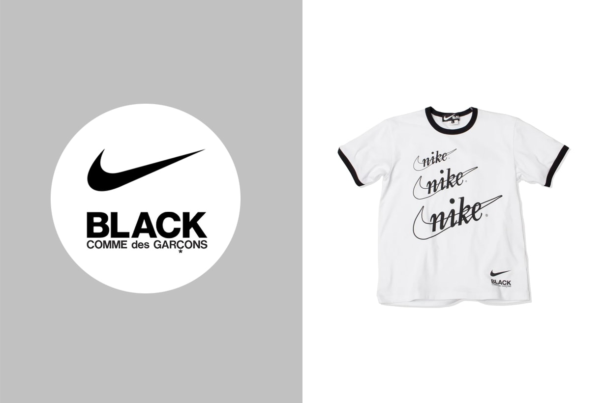 nike comme des garcons black collabration 2020 t-shirt old logo