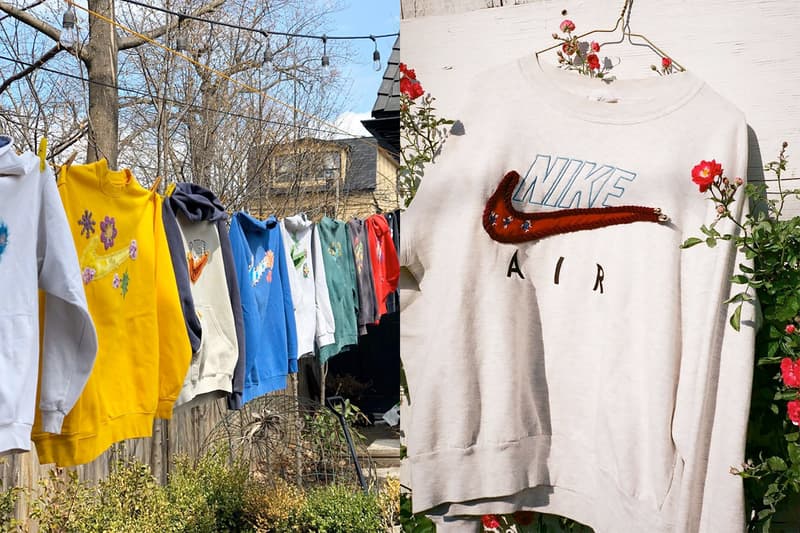 Bentgablenits nike vintage sweatshirt tee rework