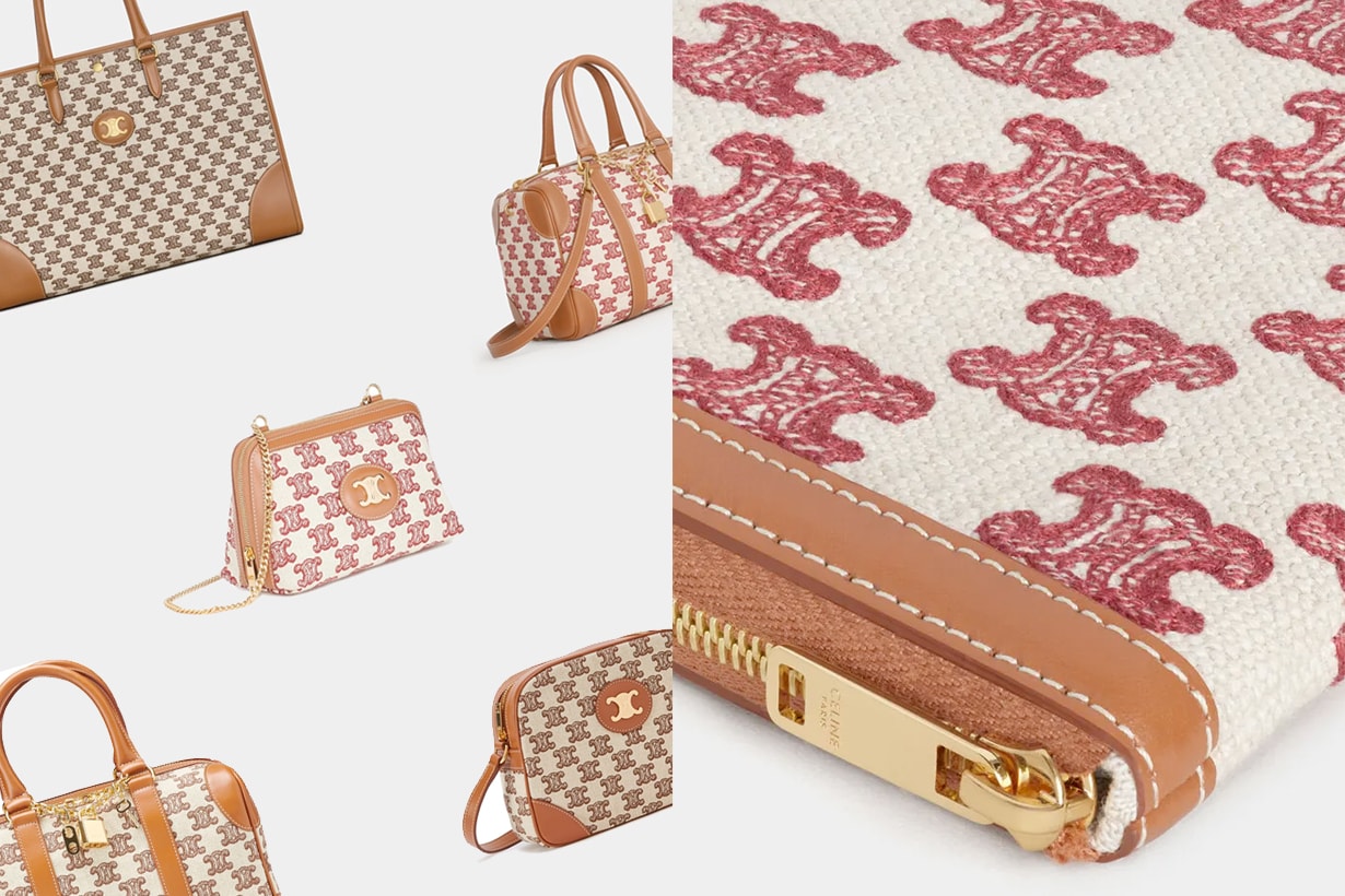 celine Triomphe Embroidery handbags 2020 boston cabas clutch