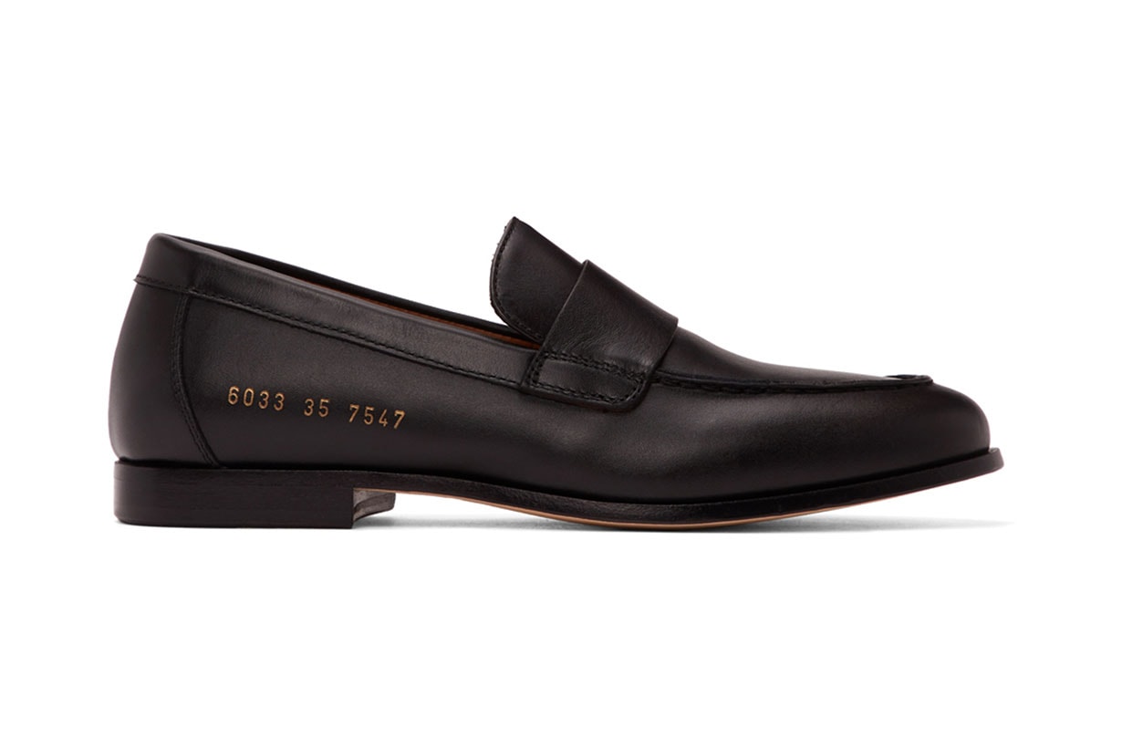 Common Projects Black Calfskin Loafers