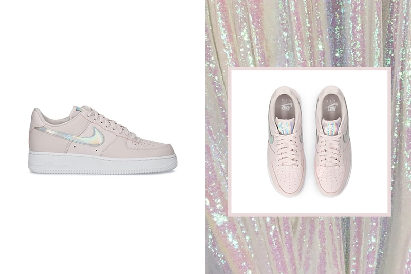 nike air force 1 07 womens sneakers pastel pink silver metallic colorway release info