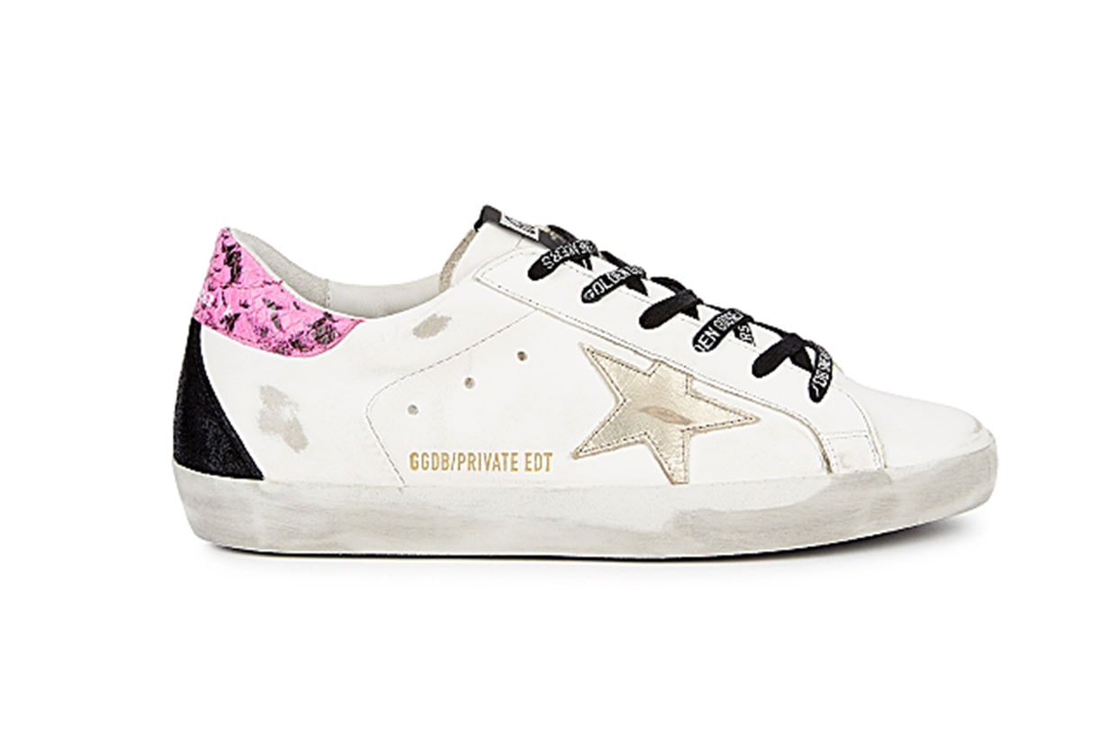 GOLDEN GOOSE DELUXE BRAND  Superstar distressed leather sneakers