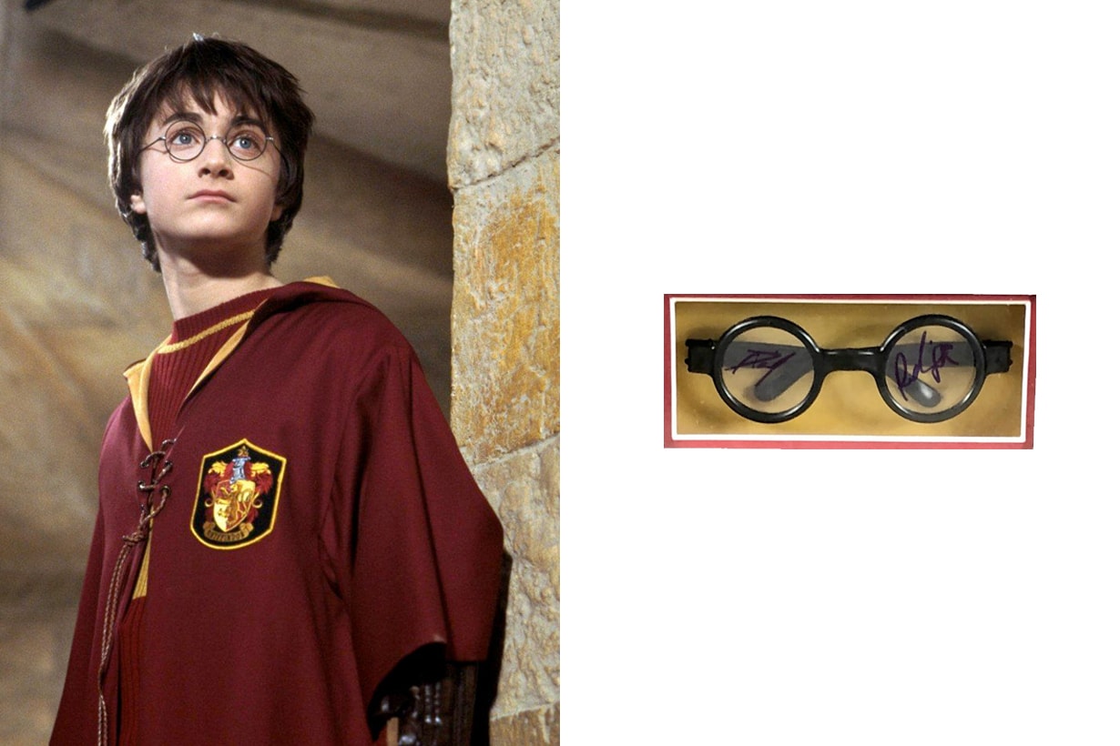 harry potter auction glasses Daniel Radcliffe signed