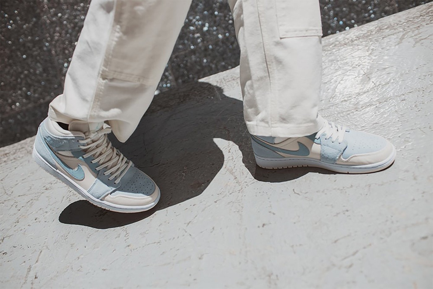 nike air Jordan 1 mid se sneakers pastel blue yellow white grey colorway raffle release info