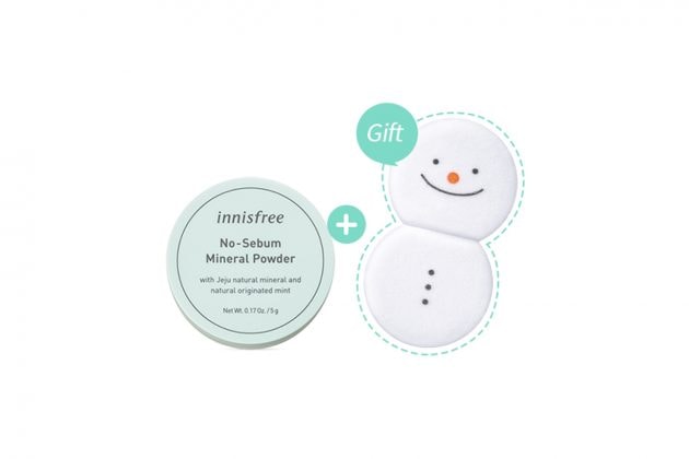 innisfree No-sebum Mineral Powder snowman puff how to